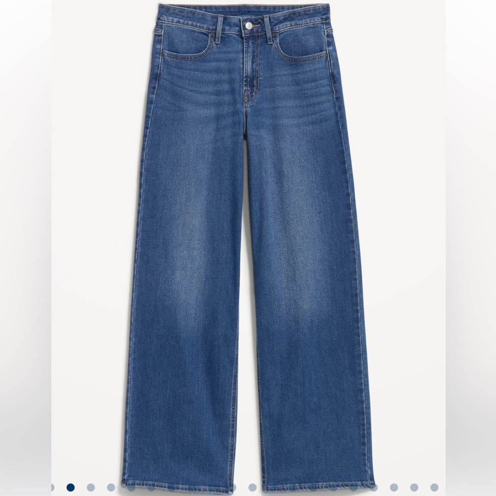 Wide leg high waist blue jeans - NWT